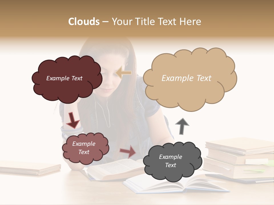 Girl Pretty Alone PowerPoint Template