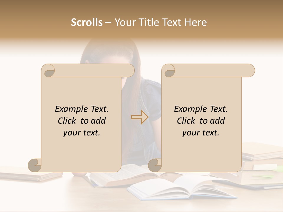 Girl Pretty Alone PowerPoint Template