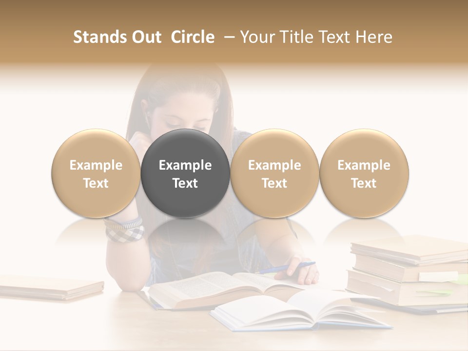 Girl Pretty Alone PowerPoint Template