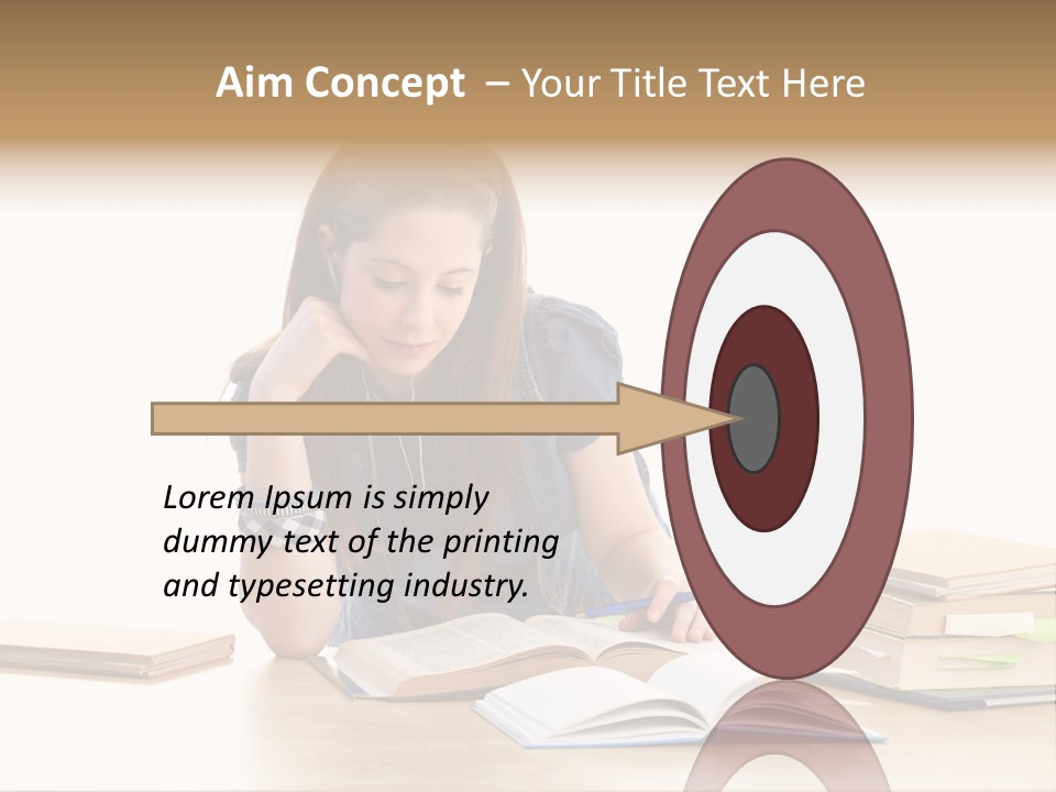 Girl Pretty Alone PowerPoint Template