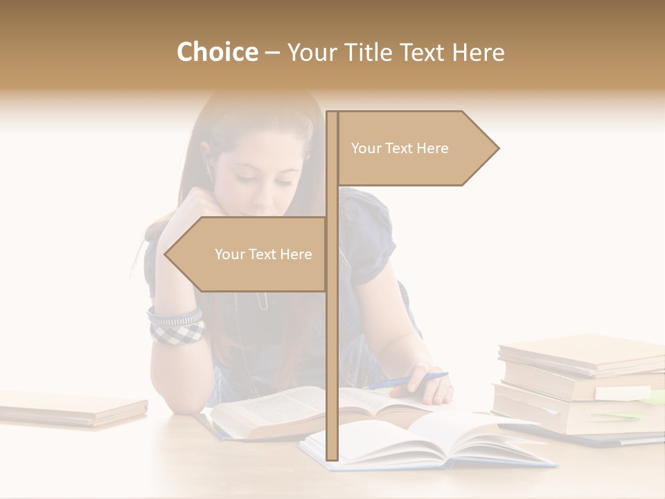 Girl Pretty Alone PowerPoint Template