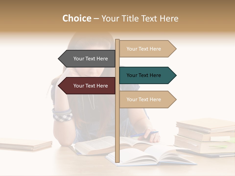 Girl Pretty Alone PowerPoint Template