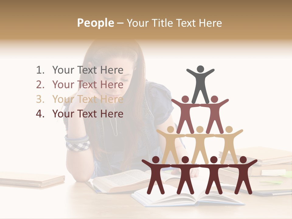 Girl Pretty Alone PowerPoint Template