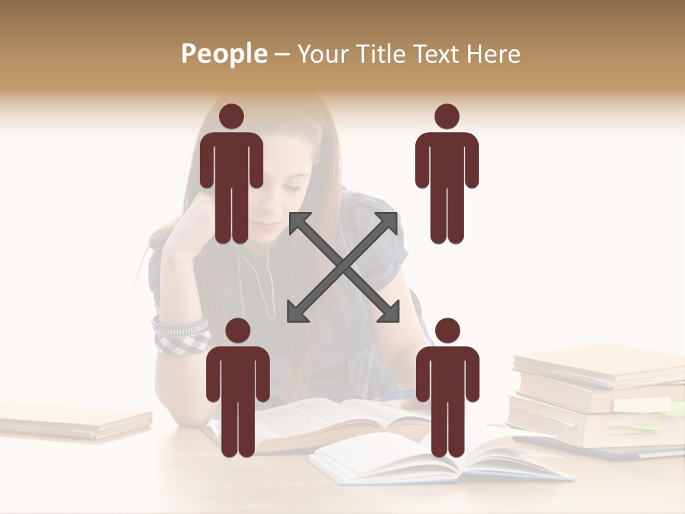 Girl Pretty Alone PowerPoint Template