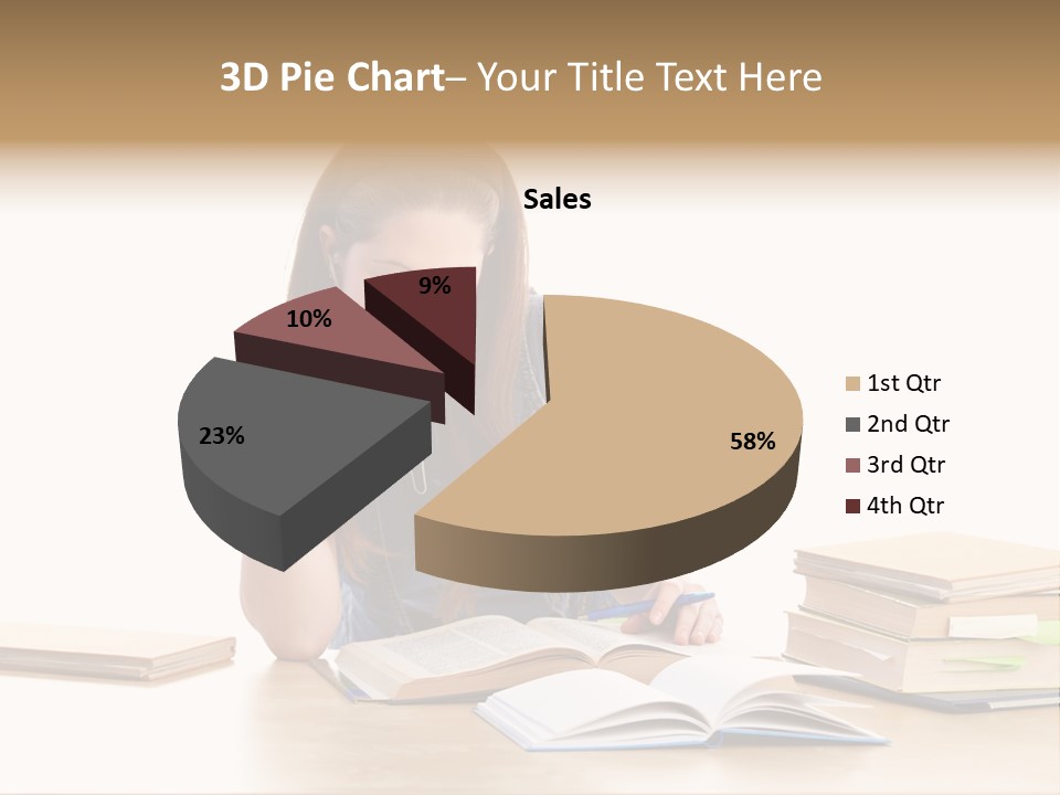 Girl Pretty Alone PowerPoint Template