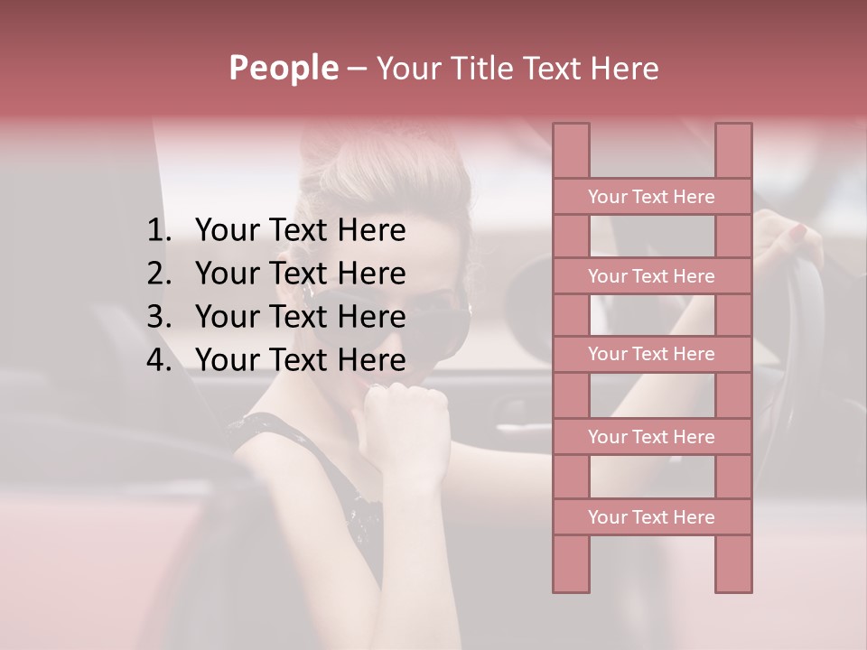 Red Young People PowerPoint Template