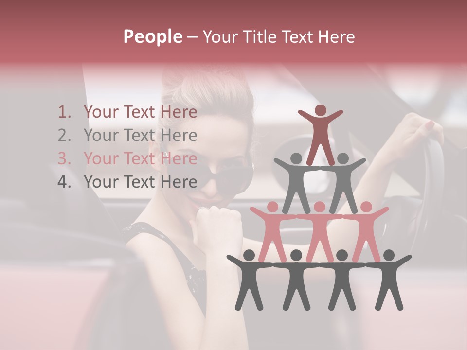 Red Young People PowerPoint Template
