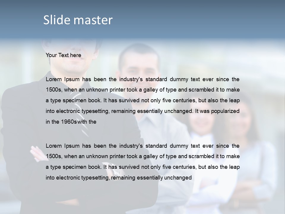 Satisfied Business Team Dedication PowerPoint Template