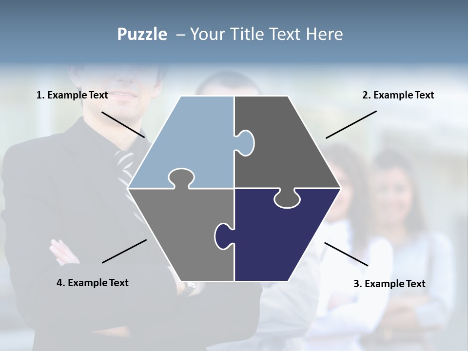 Satisfied Business Team Dedication PowerPoint Template