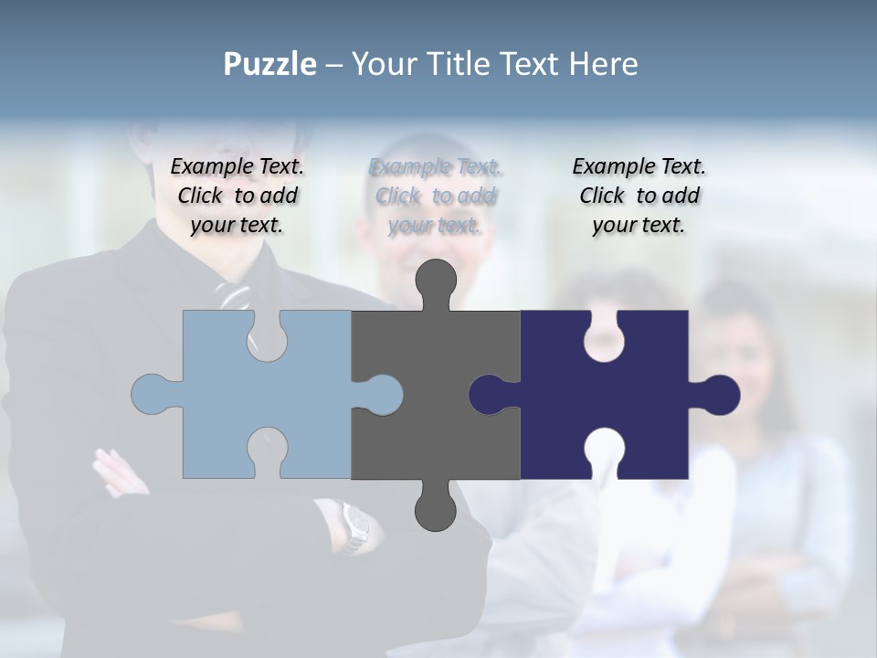 Satisfied Business Team Dedication PowerPoint Template