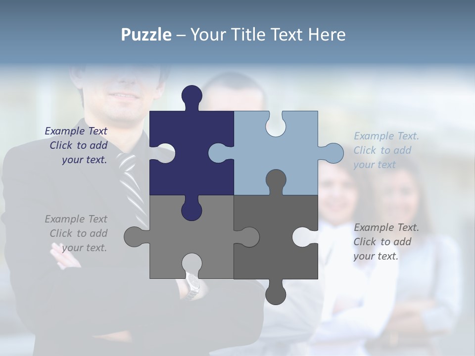 Satisfied Business Team Dedication PowerPoint Template