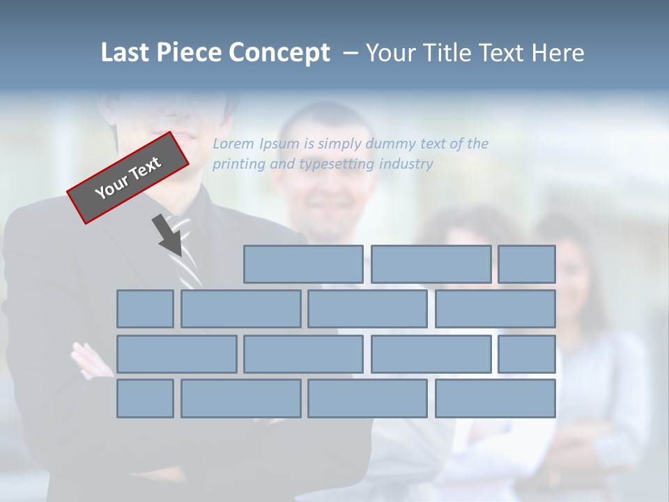 Satisfied Business Team Dedication PowerPoint Template