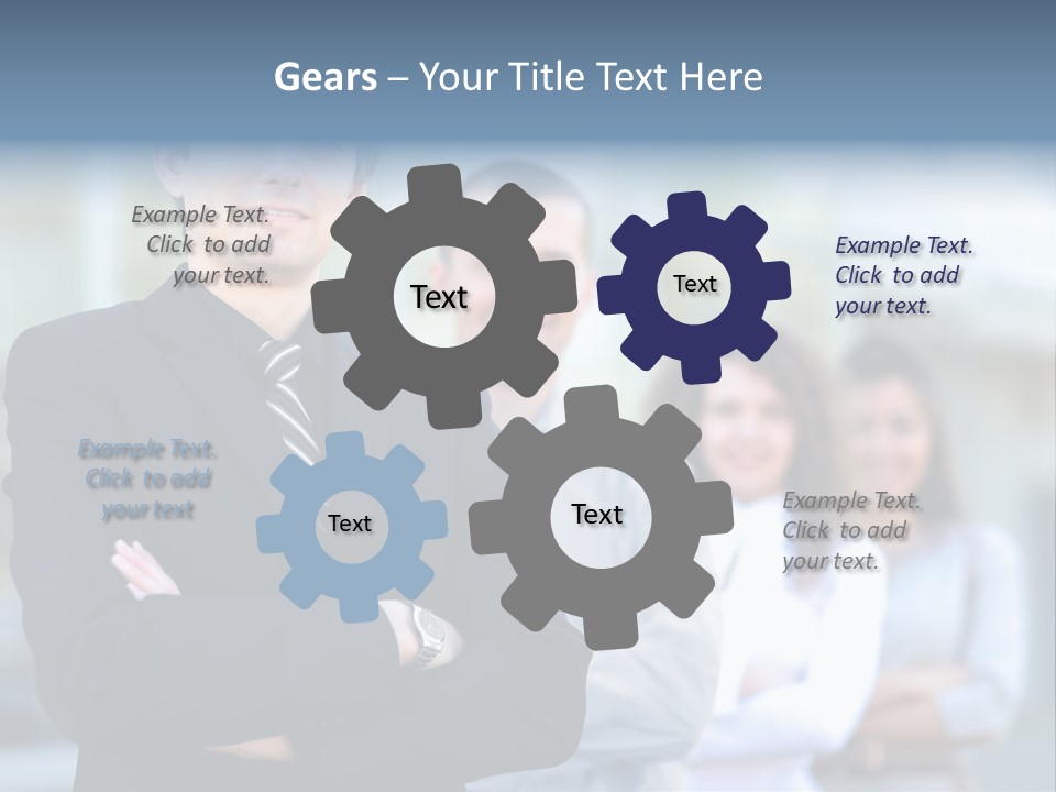 Satisfied Business Team Dedication PowerPoint Template