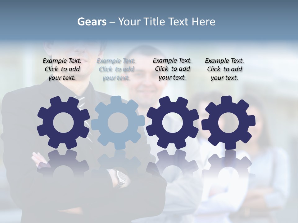 Satisfied Business Team Dedication PowerPoint Template