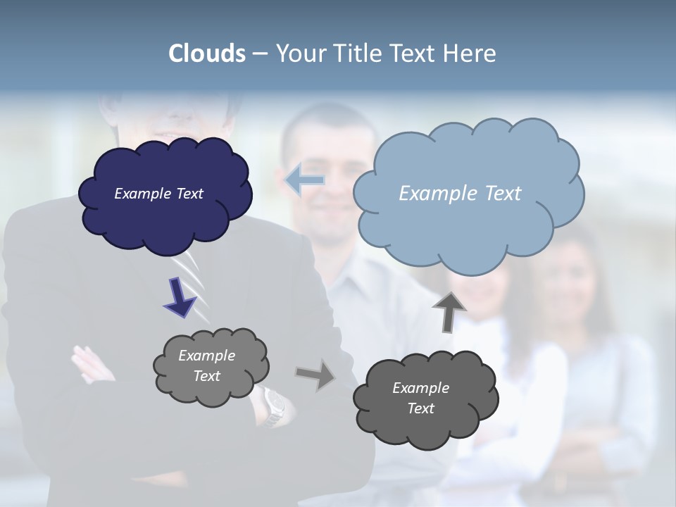 Satisfied Business Team Dedication PowerPoint Template