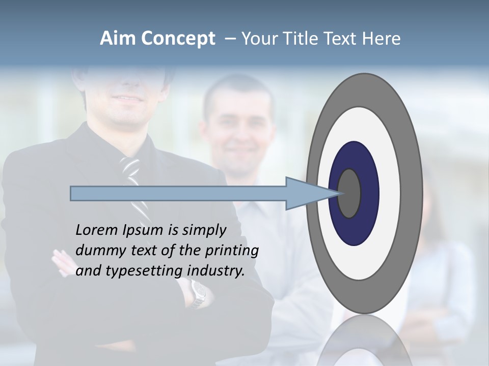 Satisfied Business Team Dedication PowerPoint Template