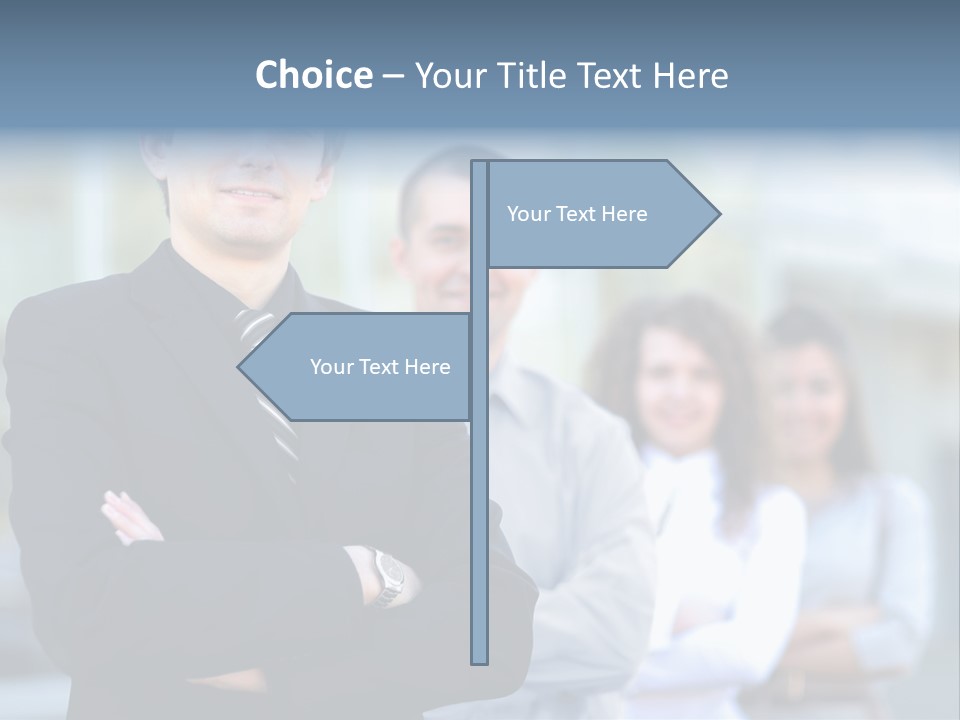 Satisfied Business Team Dedication PowerPoint Template