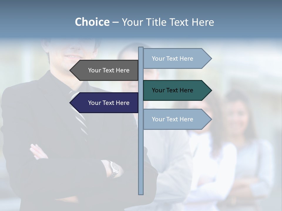Satisfied Business Team Dedication PowerPoint Template