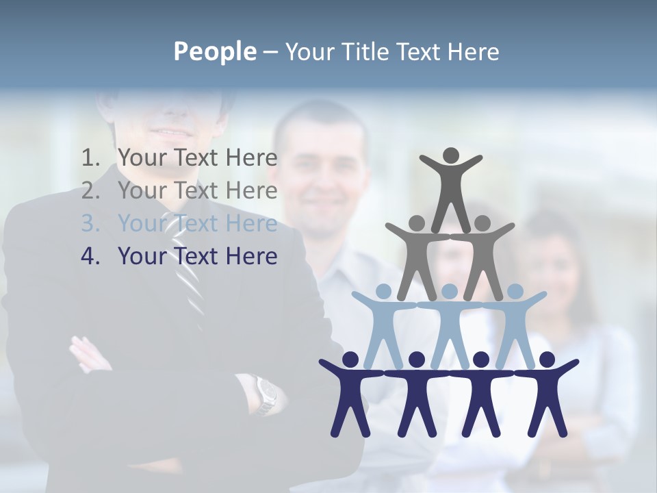 Satisfied Business Team Dedication PowerPoint Template