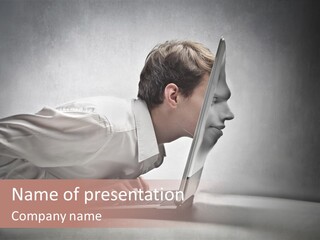 Guy Dimension Entrance PowerPoint Template