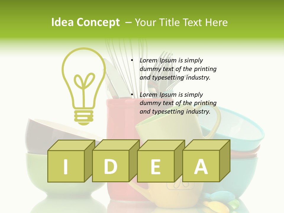 Container Dinner Cooking PowerPoint Template