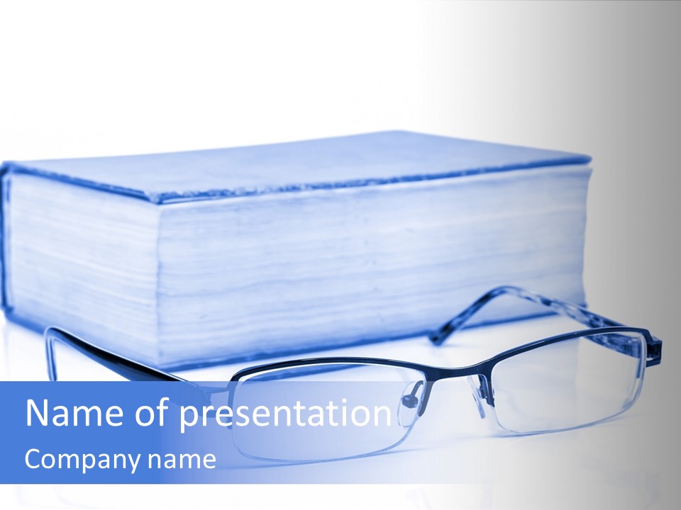 Close Spectacles Chinese PowerPoint Template