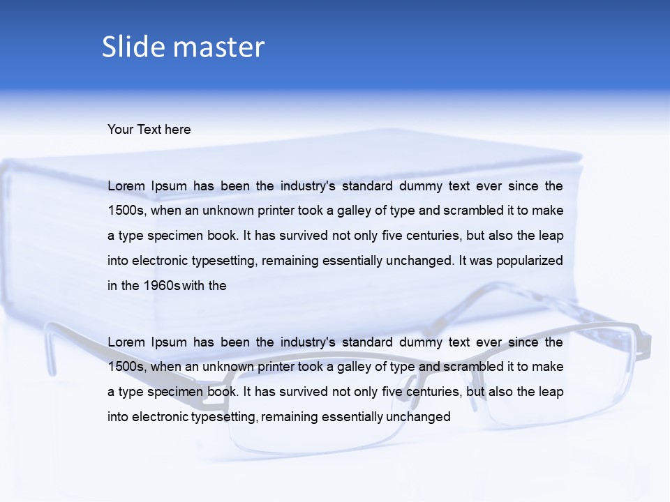 Close Spectacles Chinese PowerPoint Template