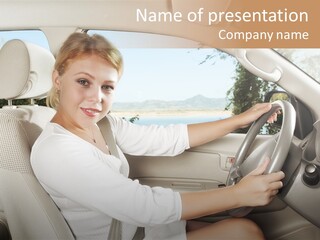 Salon Woman Wheel PowerPoint Template