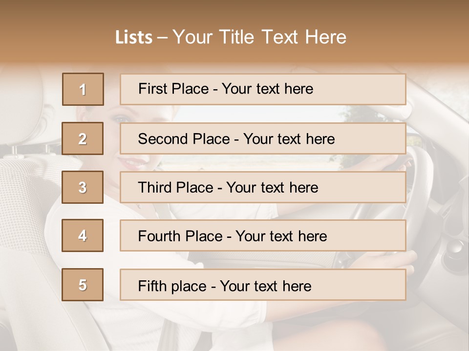 Salon Woman Wheel PowerPoint Template
