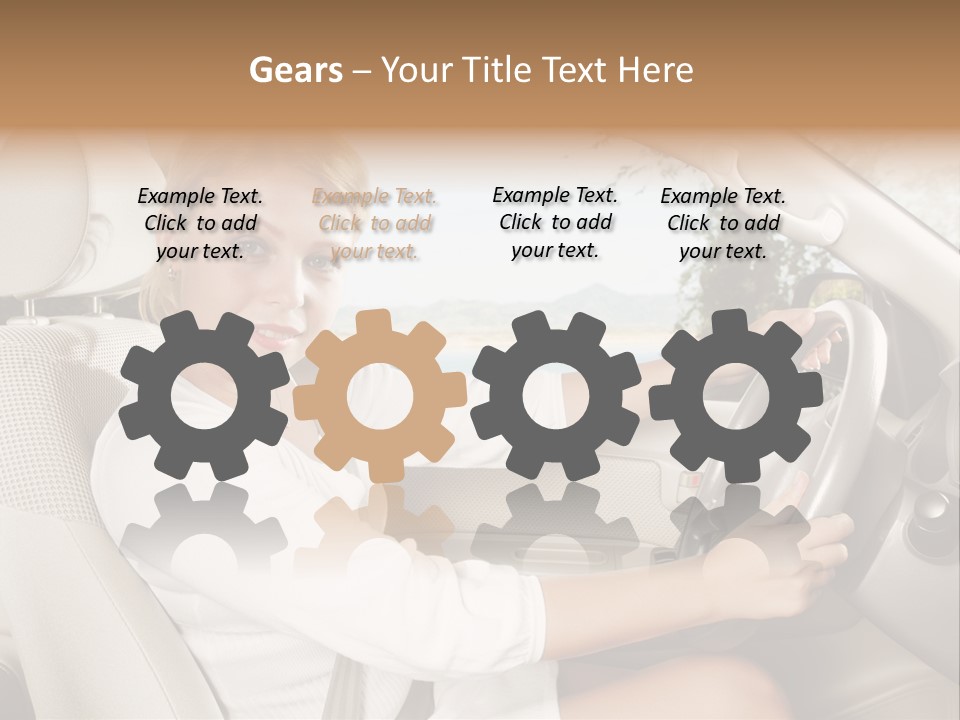 Salon Woman Wheel PowerPoint Template