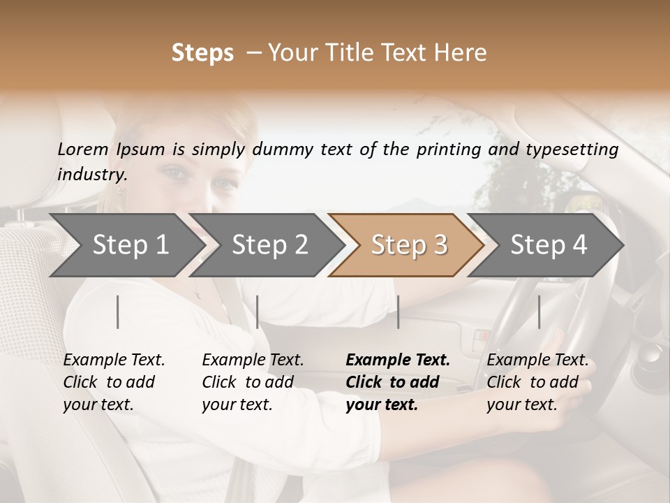 Salon Woman Wheel PowerPoint Template