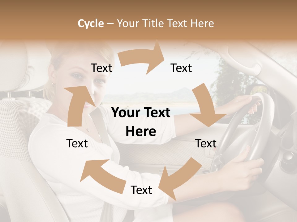 Salon Woman Wheel PowerPoint Template