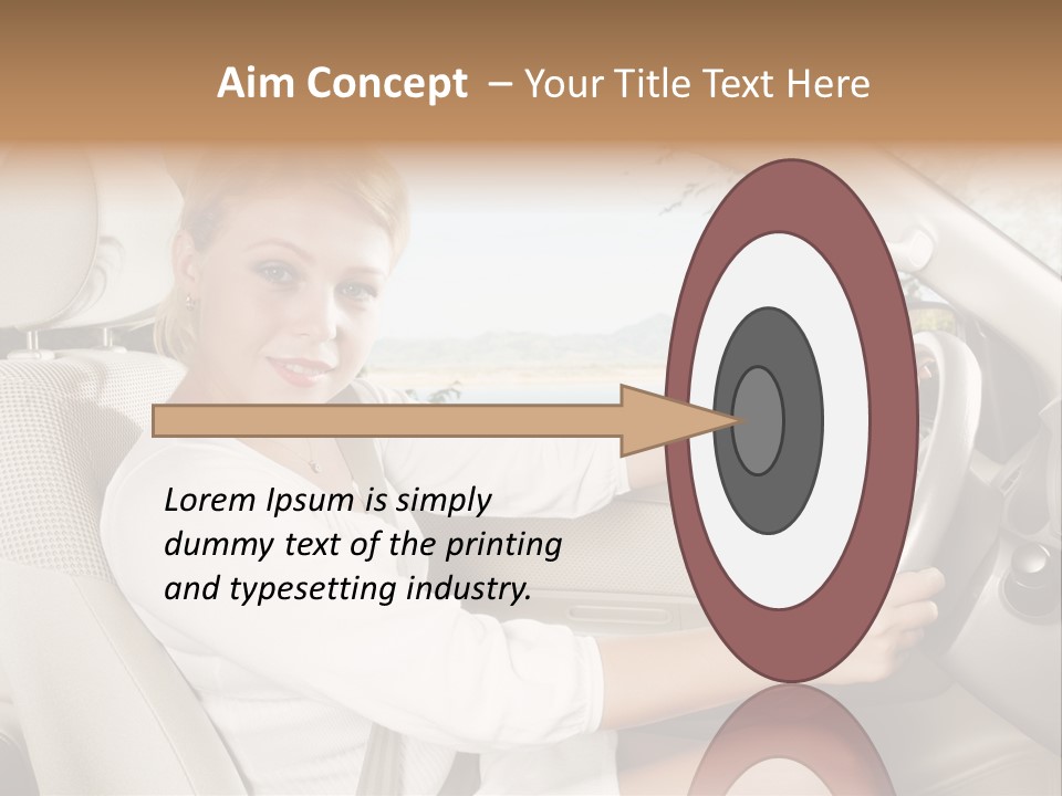 Salon Woman Wheel PowerPoint Template