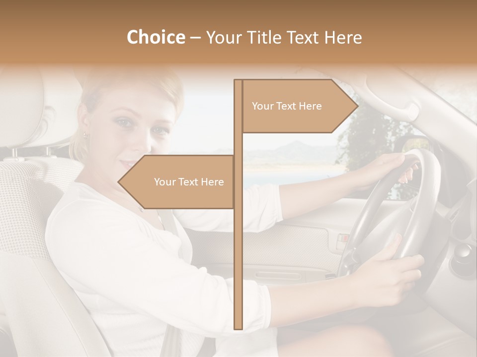 Salon Woman Wheel PowerPoint Template