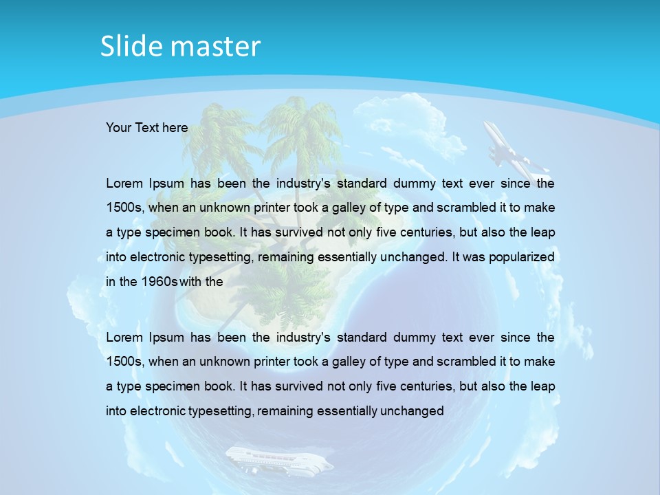 Turquoise Cruise Waves PowerPoint Template
