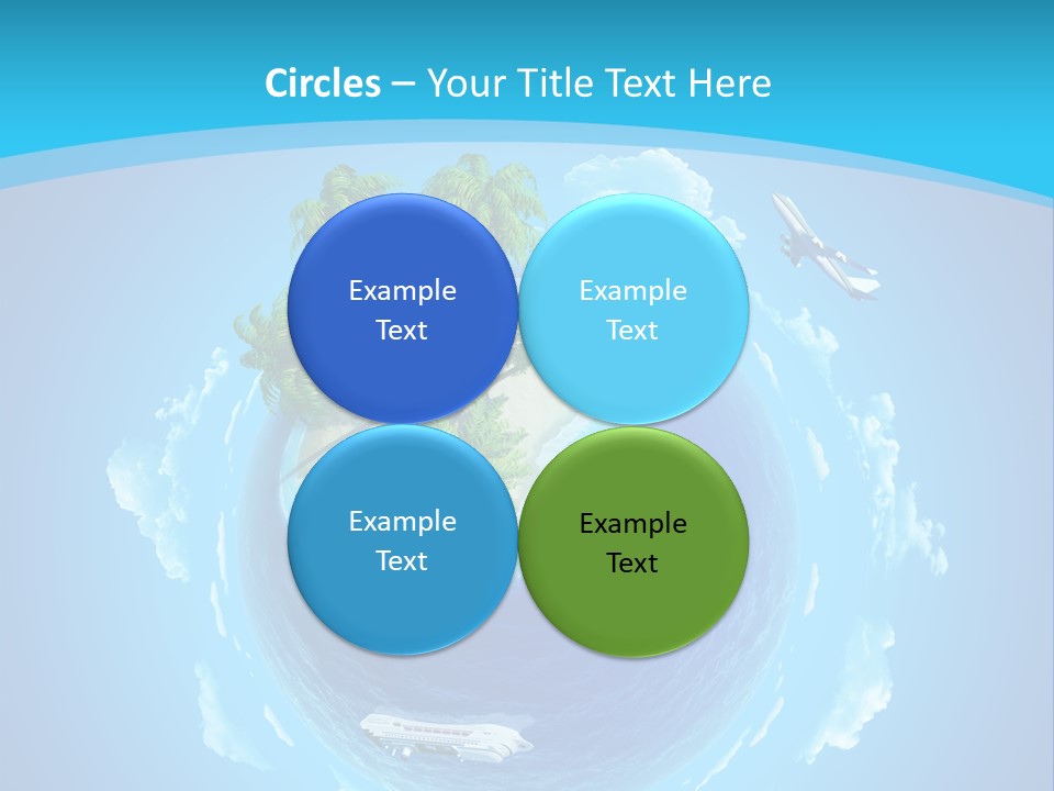 Turquoise Cruise Waves PowerPoint Template