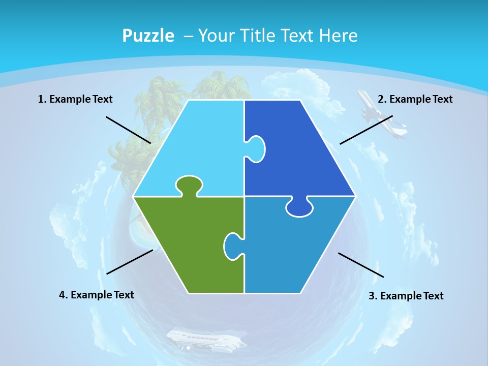 Turquoise Cruise Waves PowerPoint Template