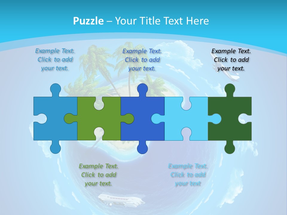 Turquoise Cruise Waves PowerPoint Template