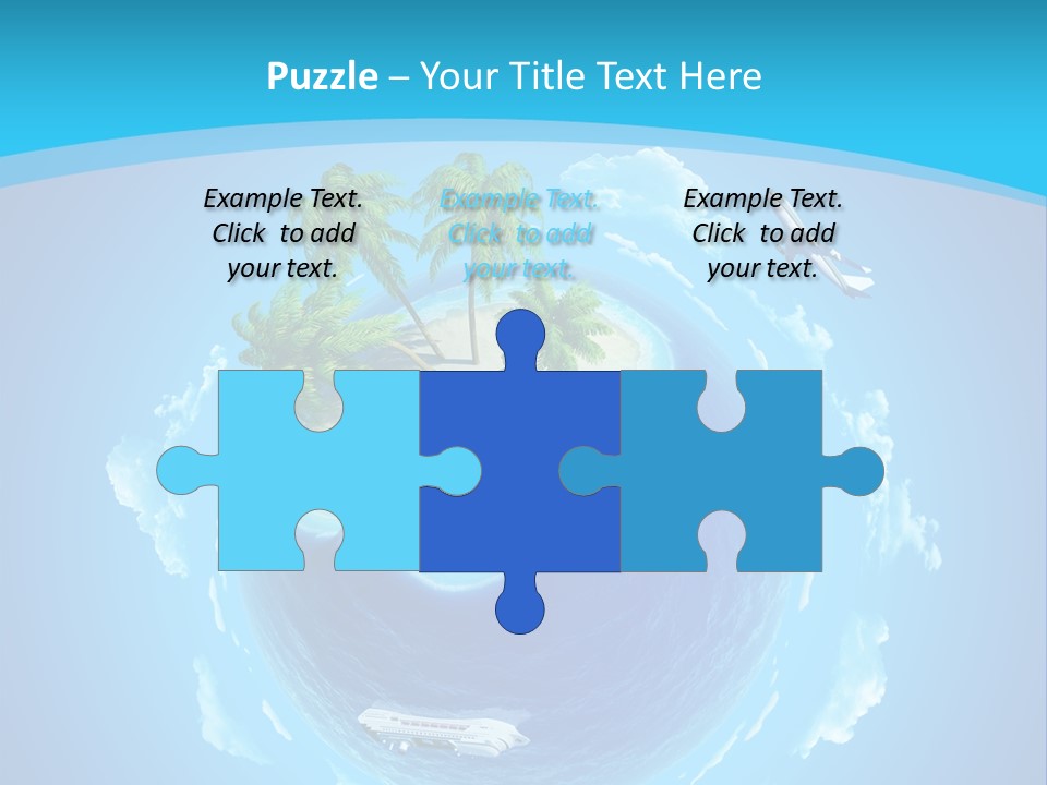 Turquoise Cruise Waves PowerPoint Template