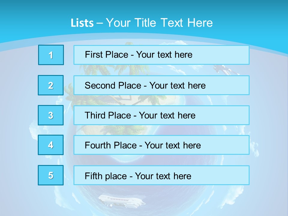 Turquoise Cruise Waves PowerPoint Template