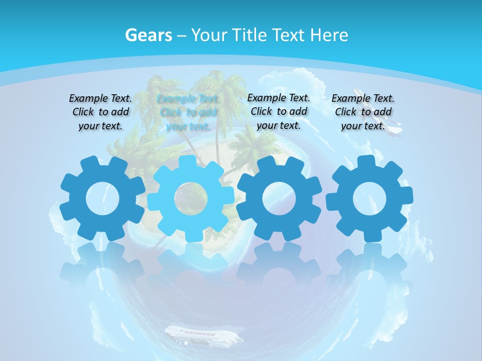 Turquoise Cruise Waves PowerPoint Template