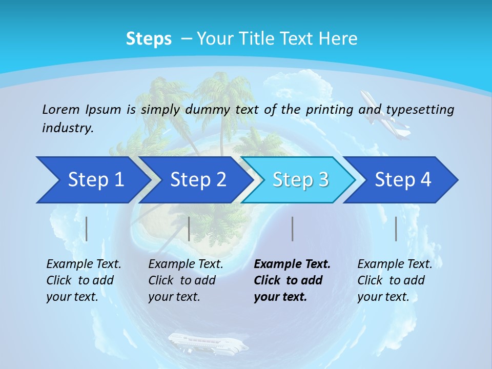 Turquoise Cruise Waves PowerPoint Template
