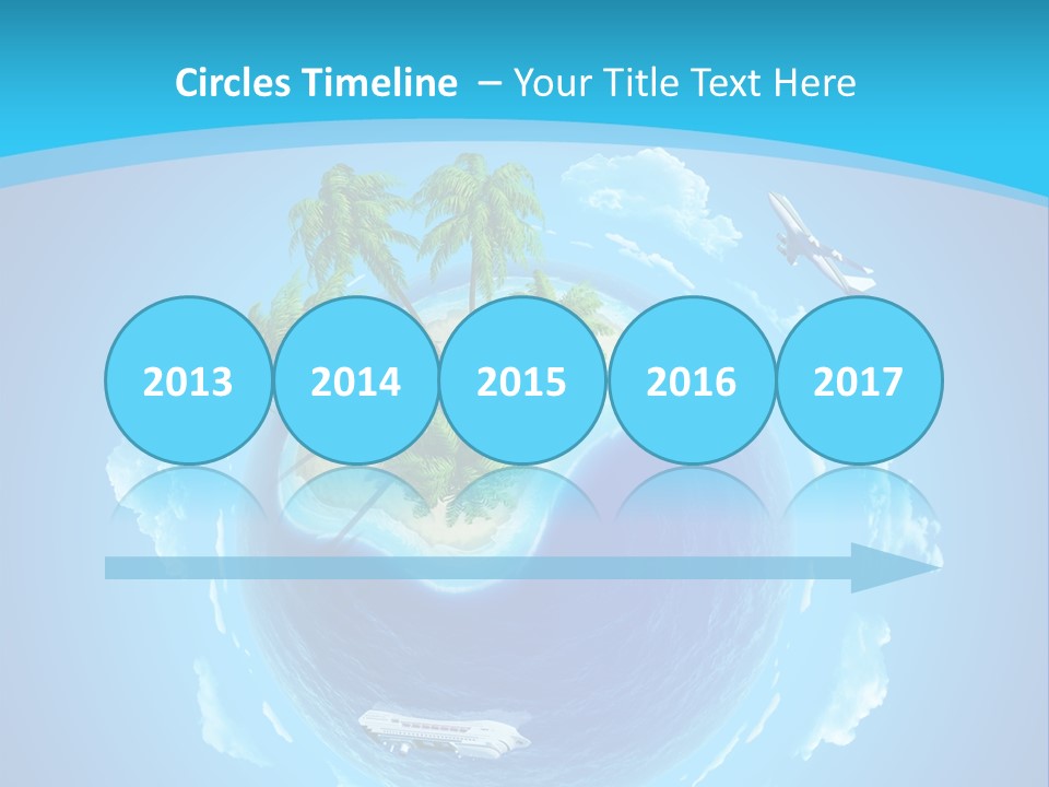 Turquoise Cruise Waves PowerPoint Template