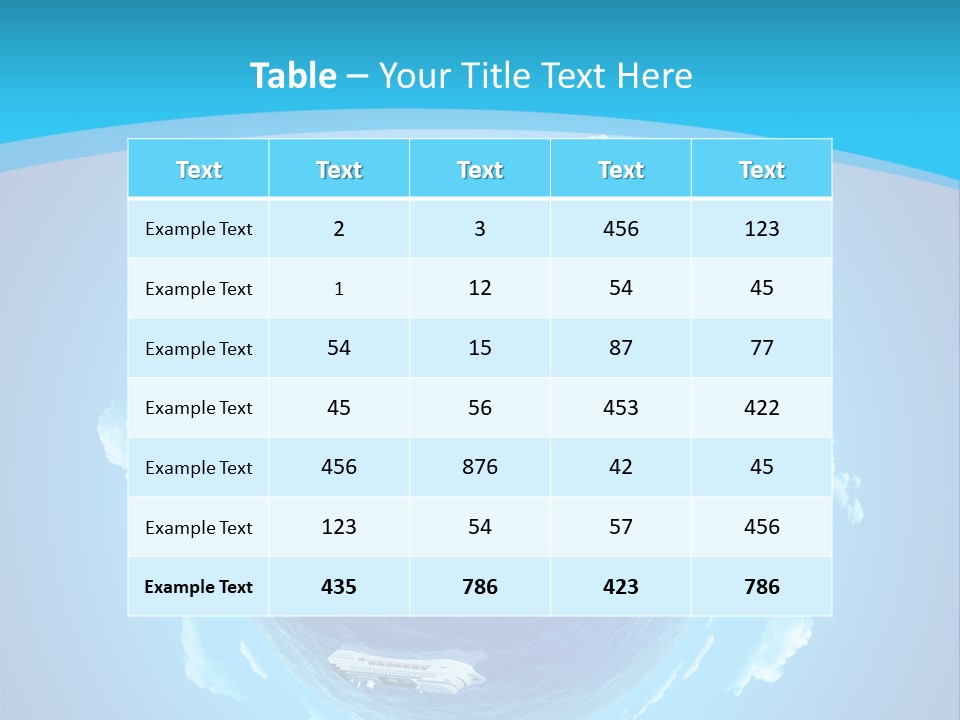 Turquoise Cruise Waves PowerPoint Template