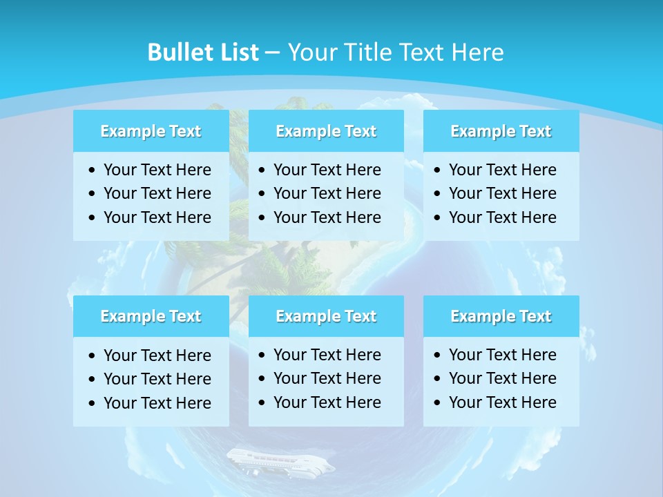 Turquoise Cruise Waves PowerPoint Template