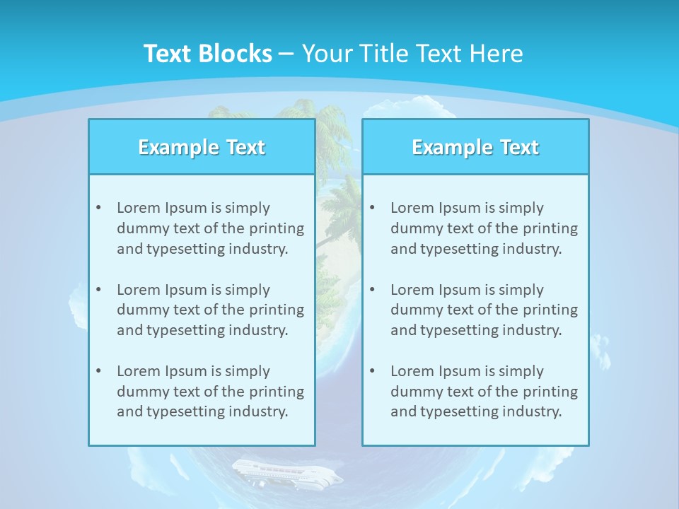 Turquoise Cruise Waves PowerPoint Template