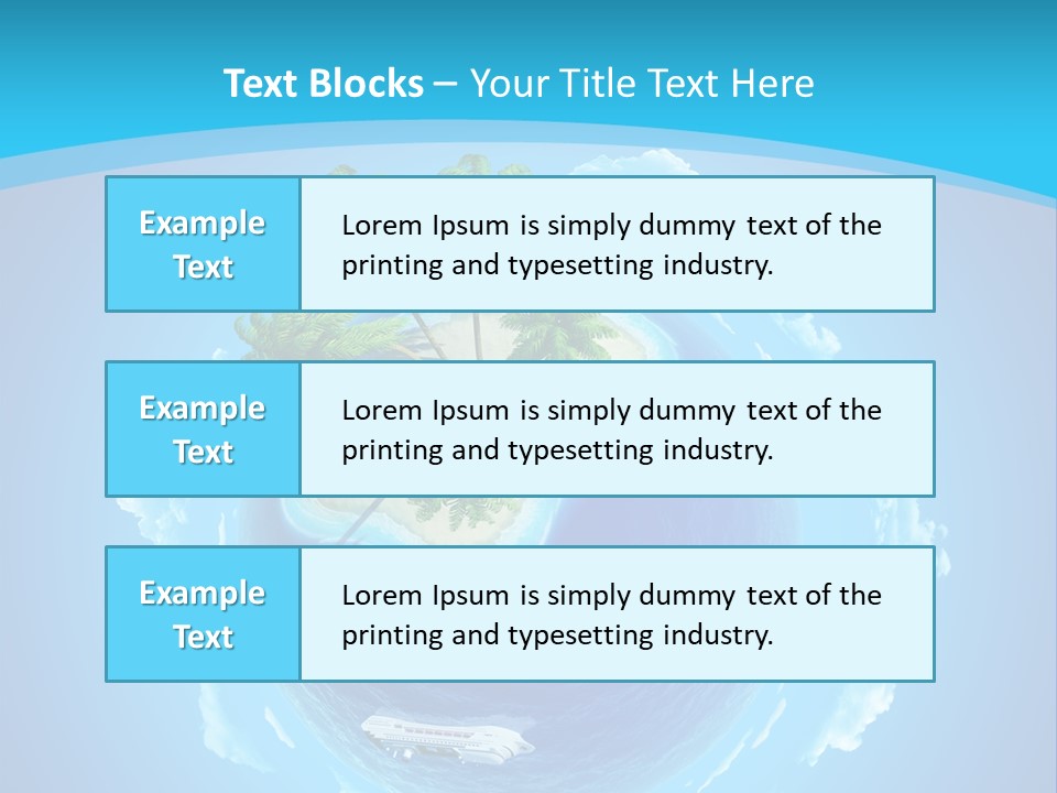 Turquoise Cruise Waves PowerPoint Template