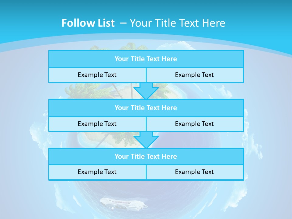 Turquoise Cruise Waves PowerPoint Template