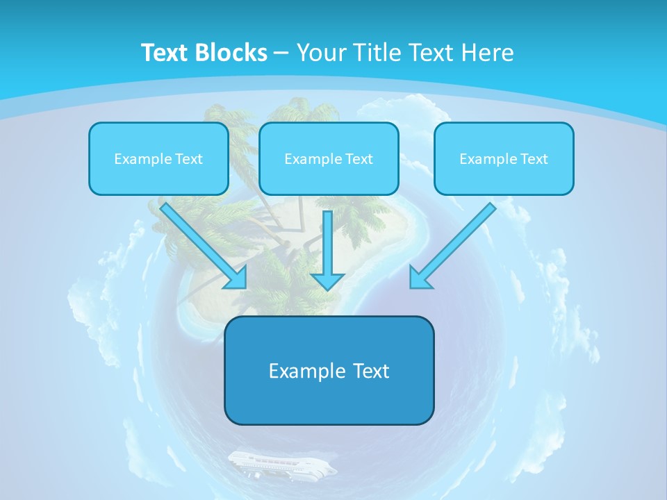 Turquoise Cruise Waves PowerPoint Template