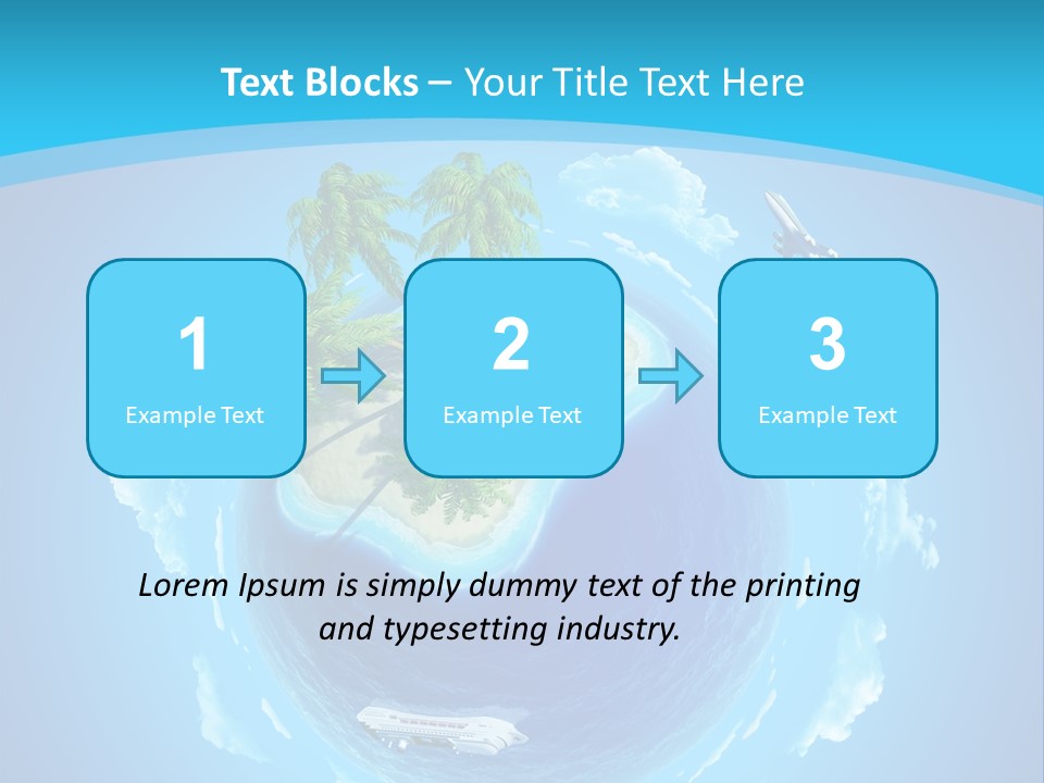 Turquoise Cruise Waves PowerPoint Template